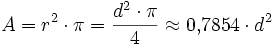 Formel Berechnung Querschnitt aus Durchmesser