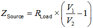 Formula output impedance