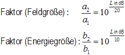 Faktor Feld und Energie