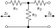 Unbalanced T attenuator equation