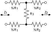 Balanced T attenuator equation