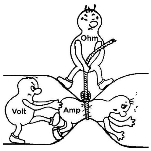 Юмор электронный Ohms-law-illustrated